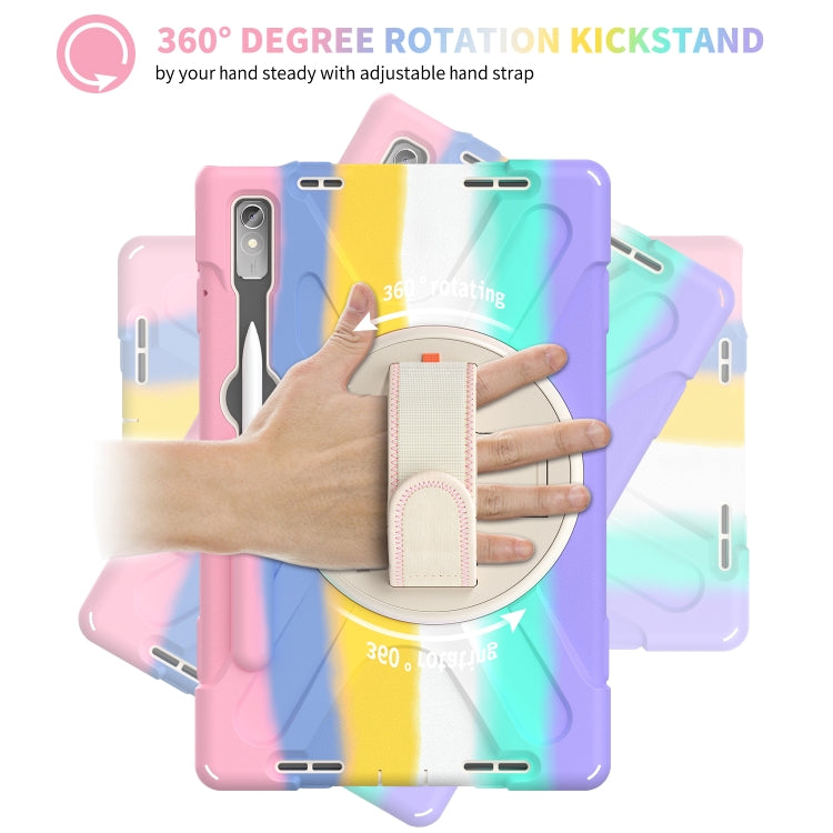 For Lenovo Pad Pro 11.2 2022 TB-138FC/132FU Silicone + PC Protective Tablet Case(Colorful Pink) - Lenovo by PMC TechLife | Online Shopping South Africa | PMC TechLife | Buy Now Pay Later Mobicred