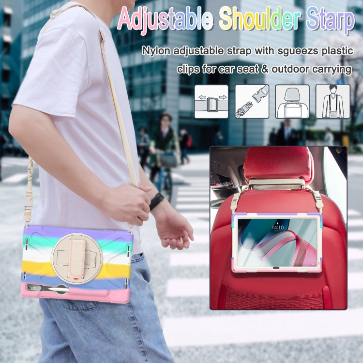 For Lenovo Pad Pro 11.2 2022 TB-138FC/132FU Silicone + PC Protective Tablet Case(Colorful Pink) - Lenovo by PMC TechLife | Online Shopping South Africa | PMC TechLife | Buy Now Pay Later Mobicred