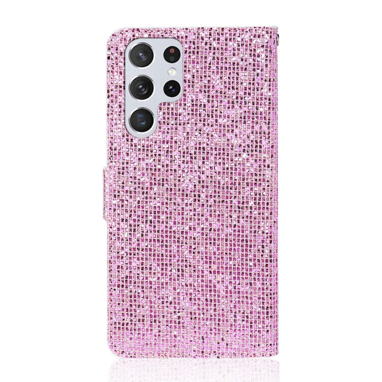 For Samsung Galaxy S23 Ultra 5G Glitter Powder Filp Leather Phone Case(Pink) - Galaxy S23 Ultra 5G Cases by PMC TechLife | Online Shopping South Africa | PMC TechLife | Buy Now Pay Later Mobicred