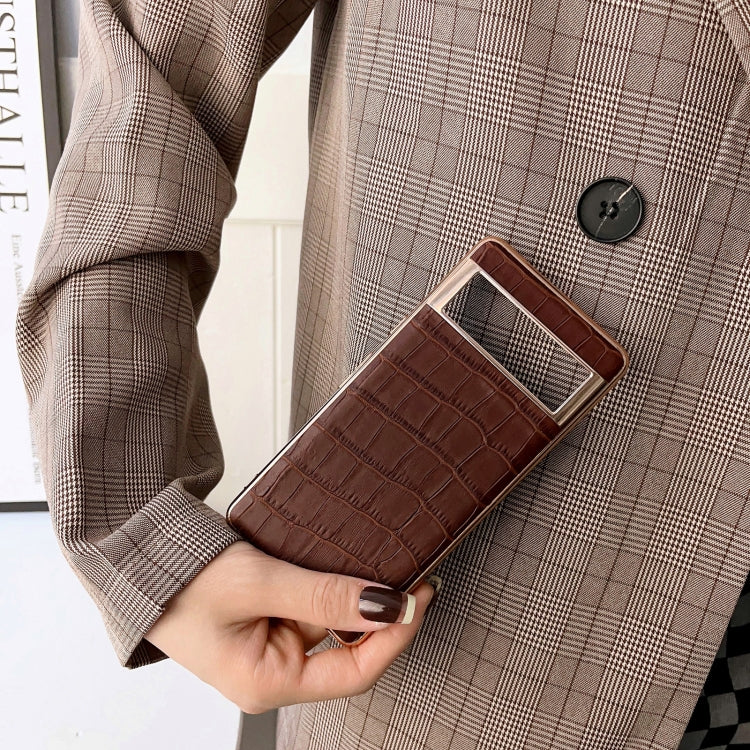 For Google Pixel 6 Pro Crocodile Texture Genuine Leather Electroplating Phone Case(Dark Green) - Google Cases by PMC TechLife | Online Shopping South Africa | PMC TechLife | Buy Now Pay Later Mobicred