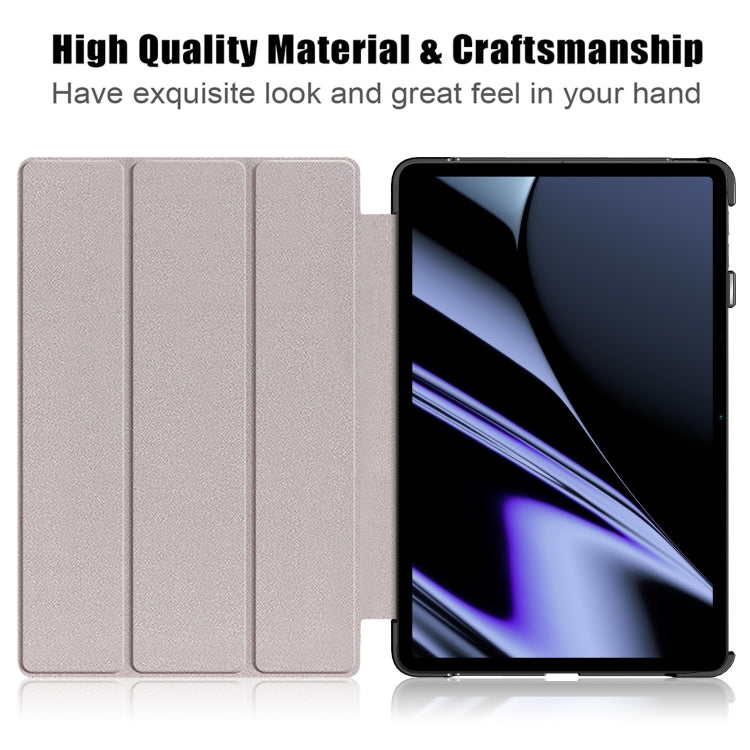 For OPPO Pad 11 inch 3-folding Magnetic Buckle Coloured Drawing Leather Tablet Case(Rainbow Unicorn) - OPPO by PMC TechLife | Online Shopping South Africa | PMC TechLife | Buy Now Pay Later Mobicred