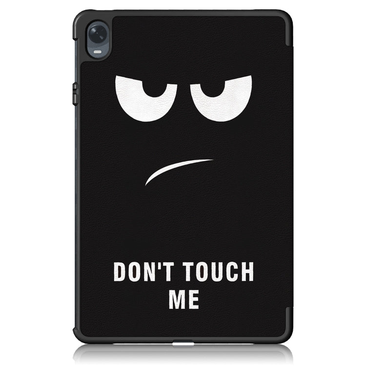 For OPPO Pad 11 inch 3-folding Magnetic Buckle Coloured Drawing Leather Tablet Case(Big Eyes) - OPPO by PMC TechLife | Online Shopping South Africa | PMC TechLife | Buy Now Pay Later Mobicred