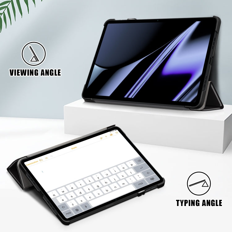 For OPPO Pad 11 inch 3-folding Magnetic Buckle Coloured Drawing Leather Tablet Case(Big Eyes) - OPPO by PMC TechLife | Online Shopping South Africa | PMC TechLife | Buy Now Pay Later Mobicred