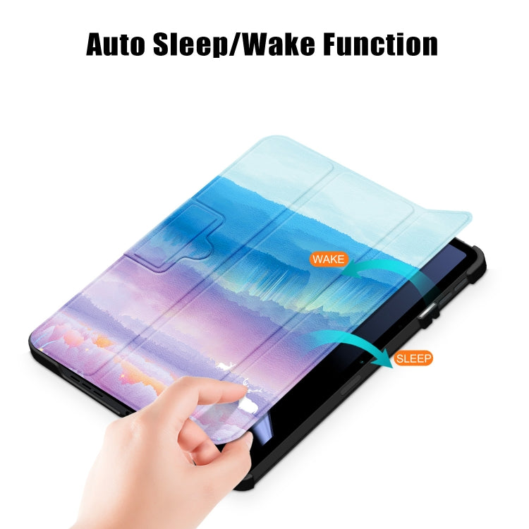 For OPPO Pad 11 inch 3-folding Magnetic Buckle Coloured Drawing Leather Tablet Case(Dream Deer) - OPPO by PMC TechLife | Online Shopping South Africa | PMC TechLife | Buy Now Pay Later Mobicred