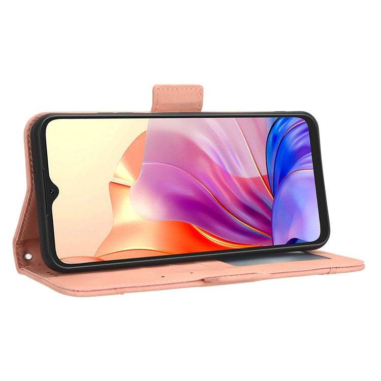 For Blackview OSCAL C80 Skin Feel Calf Texture Card Slots Leather Phone Case(Pink) - More Brand by PMC TechLife | Online Shopping South Africa | PMC TechLife