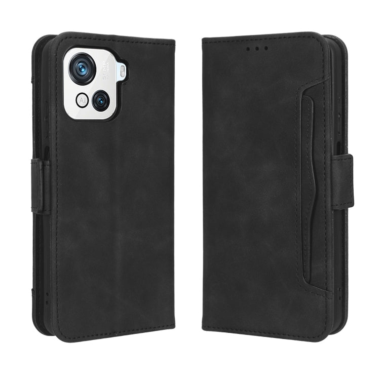 For Blackview OSCAL C80 Skin Feel Calf Texture Card Slots Leather Phone Case(Black) - More Brand by PMC TechLife | Online Shopping South Africa | PMC TechLife | Buy Now Pay Later Mobicred