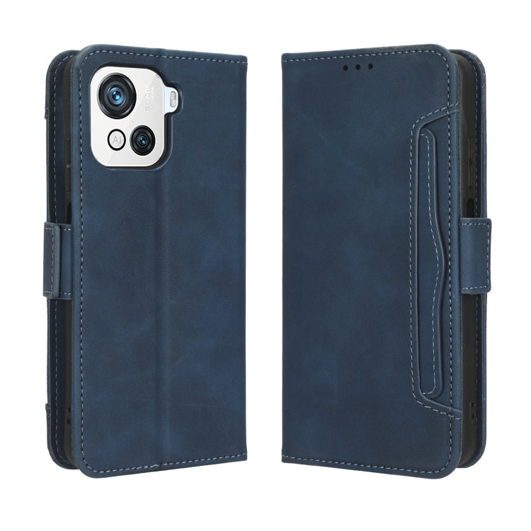 For Blackview OSCAL C80 Skin Feel Calf Texture Card Slots Leather Phone Case(Blue) - More Brand by PMC TechLife | Online Shopping South Africa | PMC TechLife | Buy Now Pay Later Mobicred