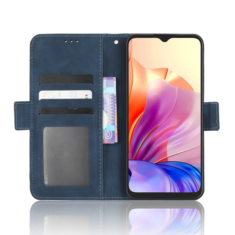 For Blackview OSCAL C80 Skin Feel Calf Texture Card Slots Leather Phone Case(Blue) - More Brand by PMC TechLife | Online Shopping South Africa | PMC TechLife | Buy Now Pay Later Mobicred