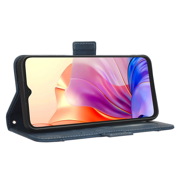 For Blackview OSCAL C80 Skin Feel Calf Texture Card Slots Leather Phone Case(Blue) - More Brand by PMC TechLife | Online Shopping South Africa | PMC TechLife | Buy Now Pay Later Mobicred