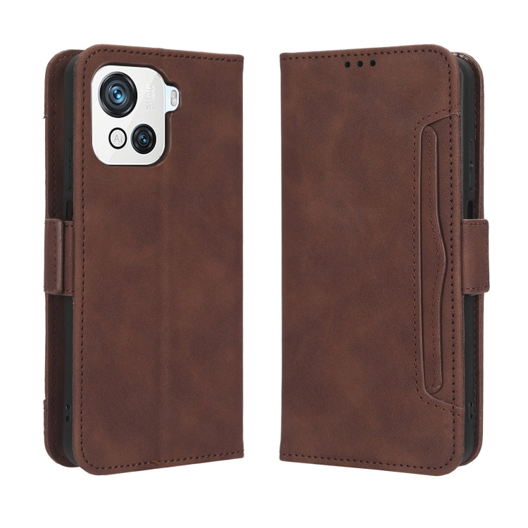 For Blackview OSCAL C80 Skin Feel Calf Texture Card Slots Leather Phone Case(Brown) - More Brand by PMC TechLife | Online Shopping South Africa | PMC TechLife | Buy Now Pay Later Mobicred