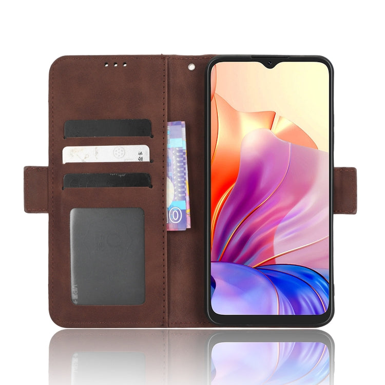 For Blackview OSCAL C80 Skin Feel Calf Texture Card Slots Leather Phone Case(Brown) - More Brand by PMC TechLife | Online Shopping South Africa | PMC TechLife | Buy Now Pay Later Mobicred