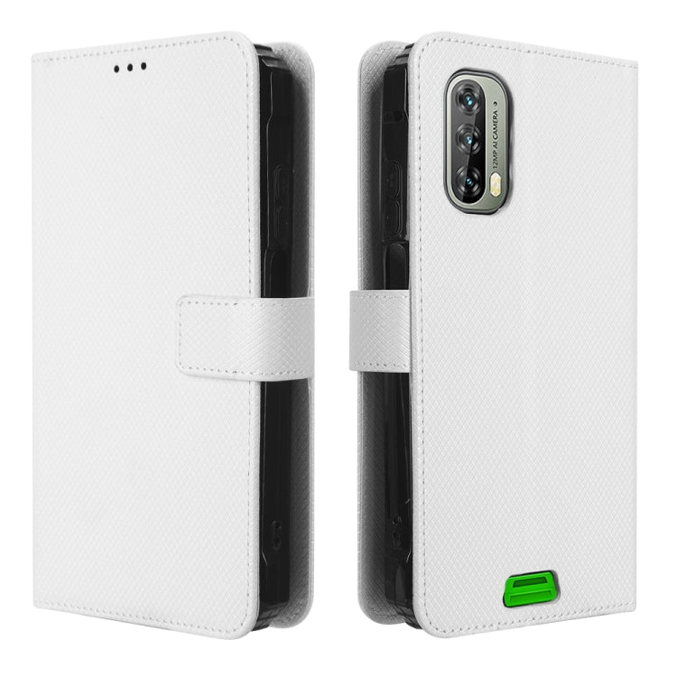 For Blackview BV7100 Diamond Texture Leather Phone Case(White) - More Brand by PMC TechLife | Online Shopping South Africa | PMC TechLife | Buy Now Pay Later Mobicred