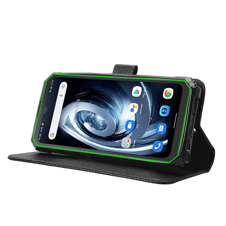 For Blackview BV7100 Diamond Texture Leather Phone Case(Black) - More Brand by PMC TechLife | Online Shopping South Africa | PMC TechLife | Buy Now Pay Later Mobicred