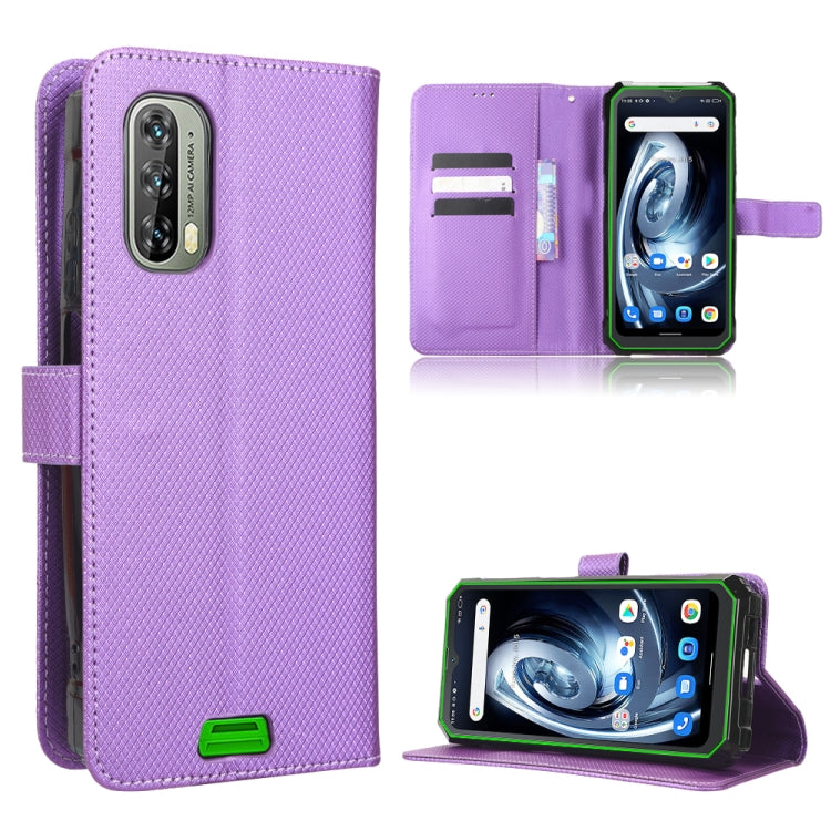 For Blackview BV7100 Diamond Texture Leather Phone Case(Purple) - More Brand by PMC TechLife | Online Shopping South Africa | PMC TechLife | Buy Now Pay Later Mobicred