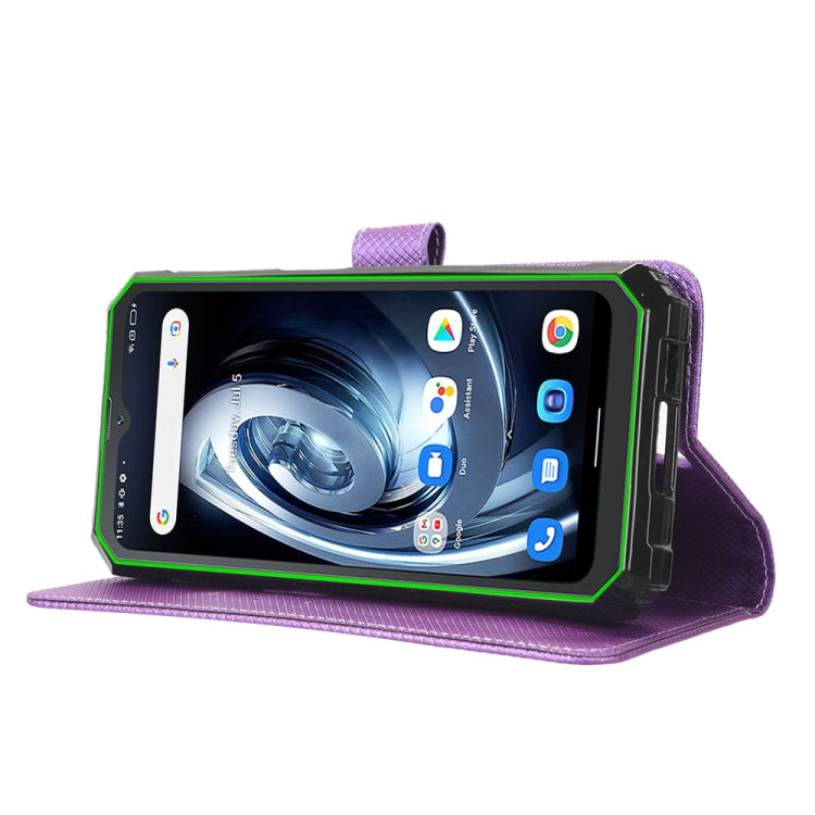 For Blackview BV7100 Diamond Texture Leather Phone Case(Purple) - More Brand by PMC TechLife | Online Shopping South Africa | PMC TechLife | Buy Now Pay Later Mobicred