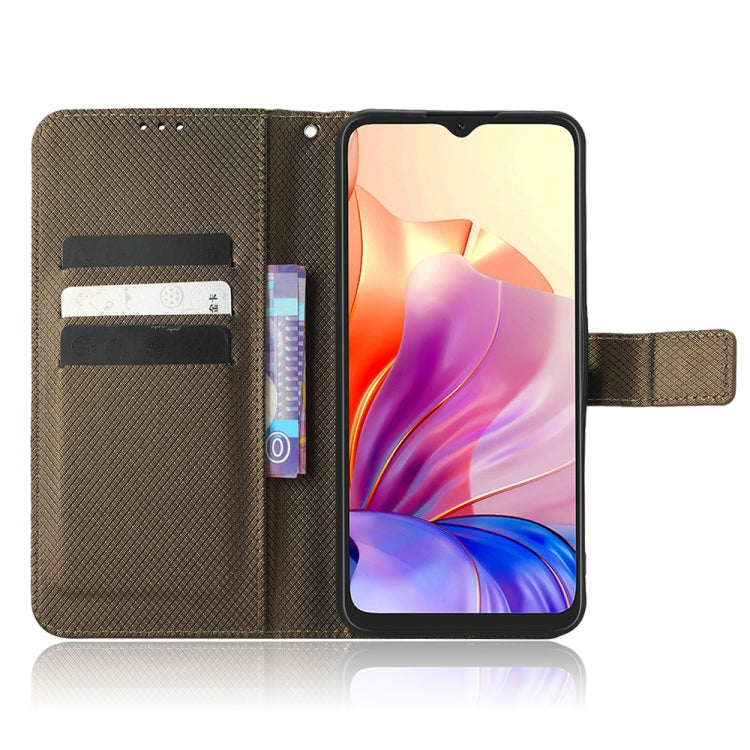 For Blackview OSCAL C80 Diamond Texture Leather Phone Case(Brown) - More Brand by PMC TechLife | Online Shopping South Africa | PMC TechLife | Buy Now Pay Later Mobicred