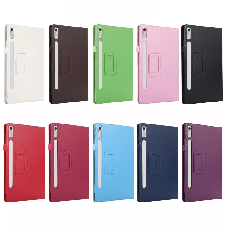 For Lenovo Tab P11 Pro Gen 2 Litchi Texture Leather Tablet Case with Holder(Black) - Lenovo by PMC TechLife | Online Shopping South Africa | PMC TechLife | Buy Now Pay Later Mobicred