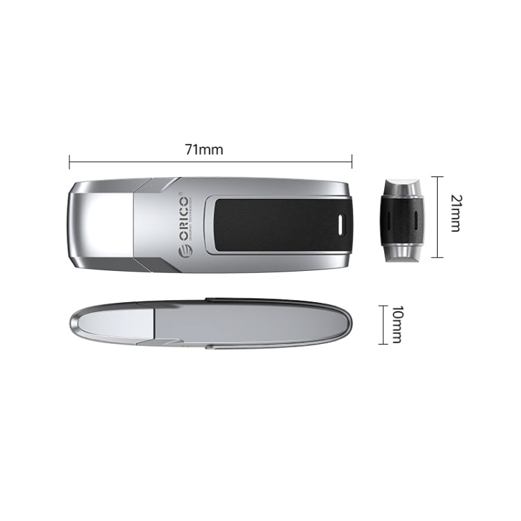 ORICO USB Flash Drive, Read: 100MB/s, Write: 50MB/s, Memory:128GB, Port:USB-A(Silver) - free shipping - PMC Jewellery - Order now!