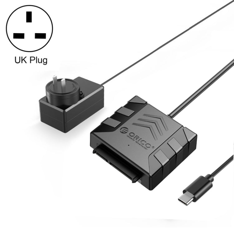 ORICO UTS1 Type-C / USB-C USB 3.0 2.5-inch SATA HDD Adapter with 12V 2A Power Adapter, Cable Length:0.3m(UK Plug) - free shipping - PMC Jewellery - Order now!