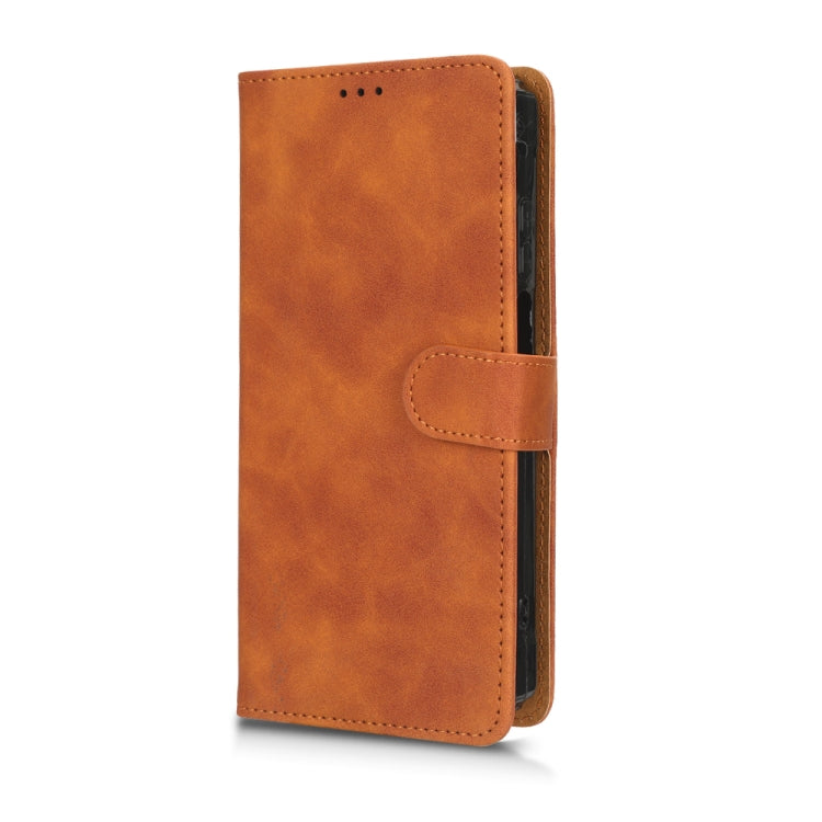 For Blackview BV7100 Skin Feel Magnetic Flip Leather Phone Case(Brown) - More Brand by PMC TechLife | Online Shopping South Africa | PMC TechLife | Buy Now Pay Later Mobicred