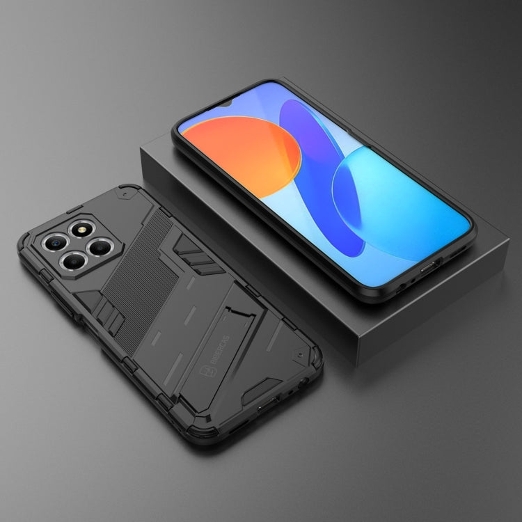 For Honor X8 5G Punk Armor PC + TPU Phone Case with Holder(Black) - Honor Cases by PMC TechLife | Online Shopping South Africa | PMC TechLife | Buy Now Pay Later Mobicred