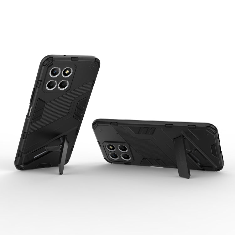 For Honor X8 5G Punk Armor PC + TPU Phone Case with Holder(Black) - Honor Cases by PMC TechLife | Online Shopping South Africa | PMC TechLife | Buy Now Pay Later Mobicred