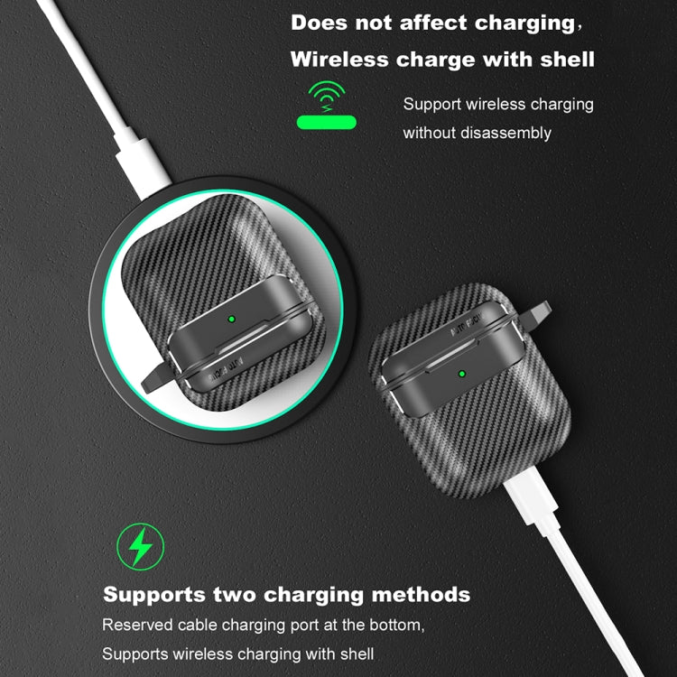 For AirPods 1 / 2 Carbon Fiber Texture Anti-fall Earphone Protective Case(Green) - For AirPods 1/2 by PMC Jewellery | Online Shopping South Africa | PMC Jewellery | Buy Now Pay Later Mobicred