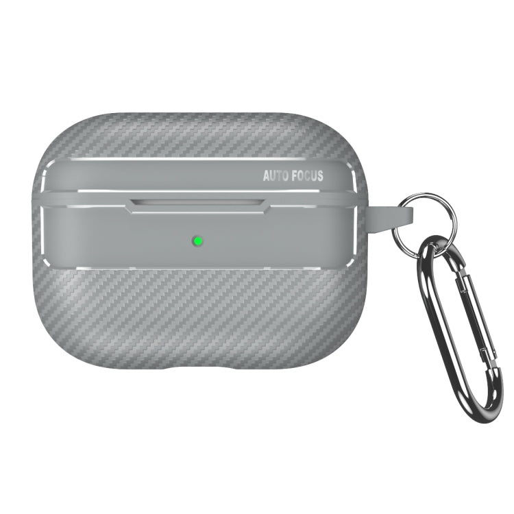 For AirPods Pro Carbon Fiber Texture Anti-fall Earphone Protective Case(Grey) - For AirPods Pro by PMC Jewellery | Online Shopping South Africa | PMC Jewellery | Buy Now Pay Later Mobicred