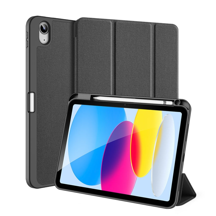 For iPad 2025 / 2022 DUX DUCIS Domo Series Magnetic Flip Leather Tablet Case(Black) - iPad 2025 / 2022 Cases by DUX DUCIS | Online Shopping South Africa | PMC Jewellery | Buy Now Pay Later Mobicred
