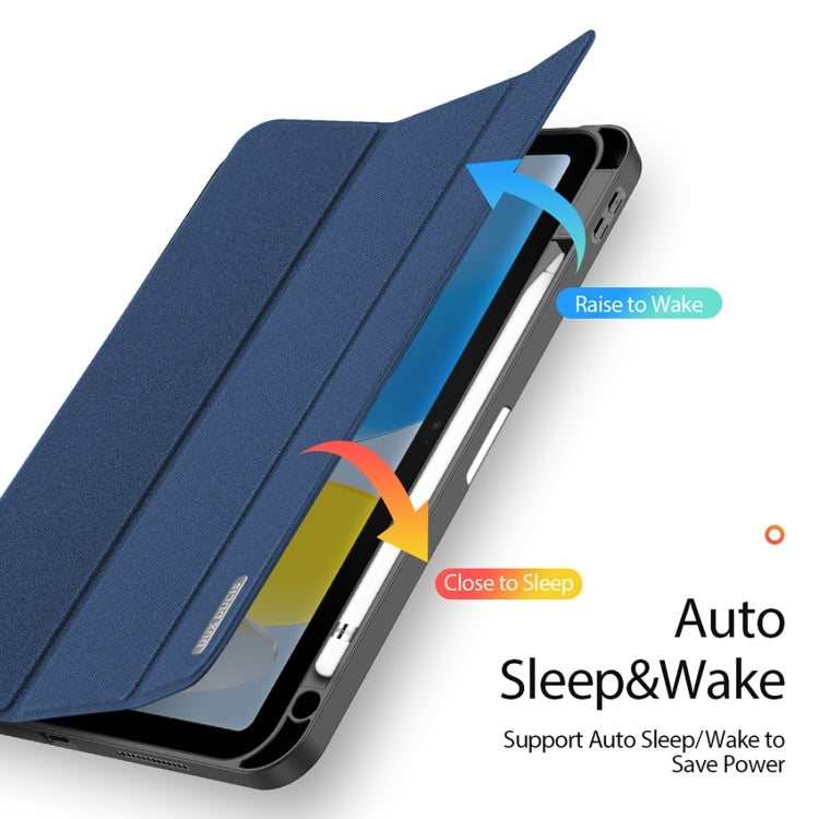 For iPad 2025 / 2022 DUX DUCIS Domo Series Magnetic Flip Leather Tablet Case(Blue) - iPad 2025 / 2022 Cases by DUX DUCIS | Online Shopping South Africa | PMC Jewellery | Buy Now Pay Later Mobicred