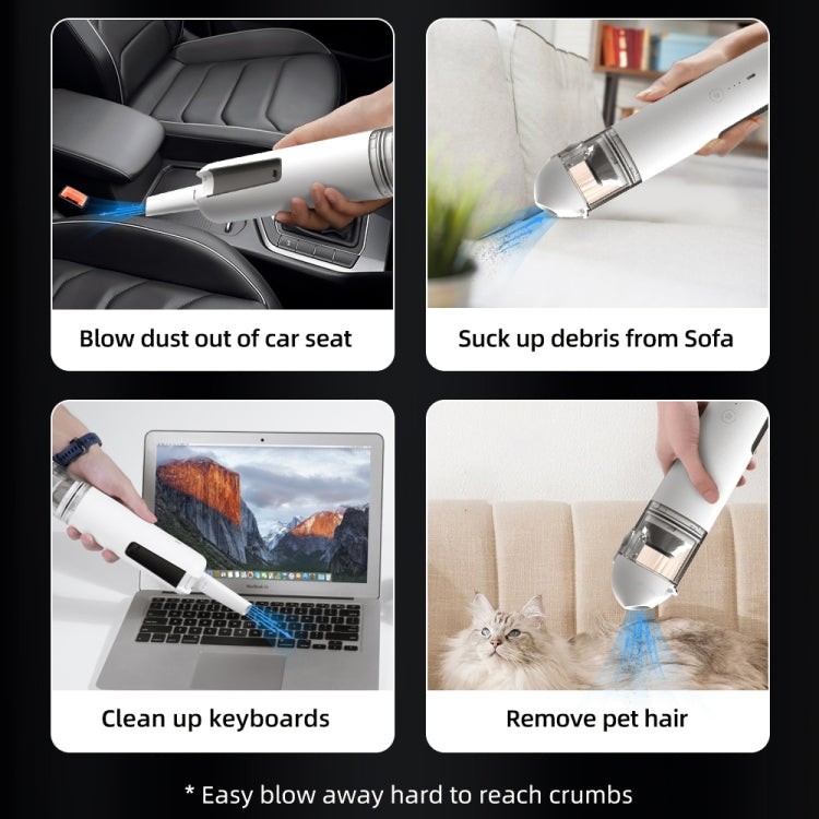 F35 15000Pa Cordless Handheld Car Vacuum Cleaner(White) - Vacuum Cleaner by PMC TechLife | Online Shopping South Africa | PMC TechLife | Buy Now Pay Later Mobicred