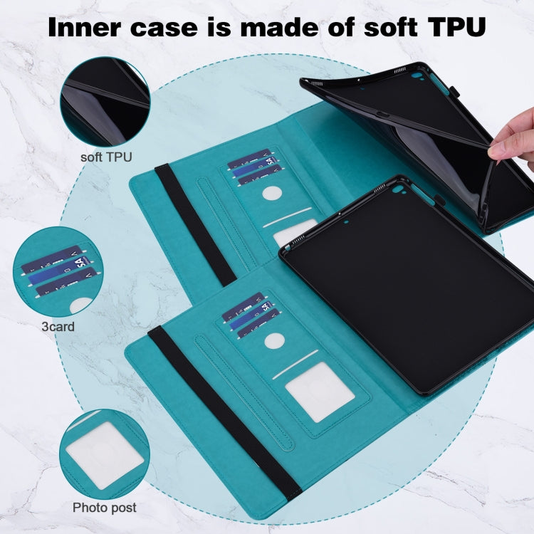 For OPPO Pad Air 2022 Embossed Butterfly Pattern Leather Tablet Case(Blue) - OPPO by PMC TechLife | Online Shopping South Africa | PMC TechLife | Buy Now Pay Later Mobicred