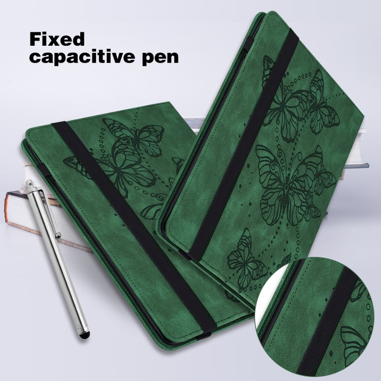 For Realme Pad X Embossed Butterfly Pattern Leather Tablet Case(Green) - Realme by PMC TechLife | Online Shopping South Africa | PMC TechLife | Buy Now Pay Later Mobicred