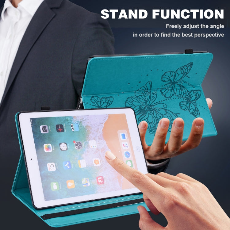 For Realme Pad X Embossed Butterfly Pattern Leather Tablet Case(Blue) - Realme by PMC TechLife | Online Shopping South Africa | PMC TechLife | Buy Now Pay Later Mobicred