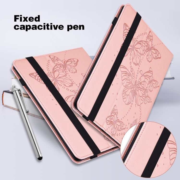 For Realme Pad X Embossed Butterfly Pattern Leather Tablet Case(Pink) - Realme by PMC TechLife | Online Shopping South Africa | PMC TechLife | Buy Now Pay Later Mobicred