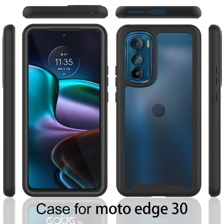 For Motorola Moto Edge 30 Starry Sky Full Body Hybrid Shockproof Phone Case(Black) - Motorola Cases by PMC TechLife | Online Shopping South Africa | PMC TechLife