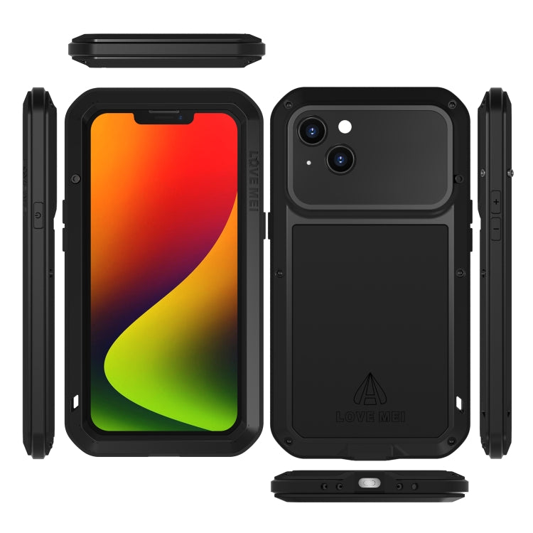 For iPhone 14 LOVE MEI Metal Shockproof Life Waterproof Dustproof Phone Case(White) - free shipping - PMC TechLife - Order now!