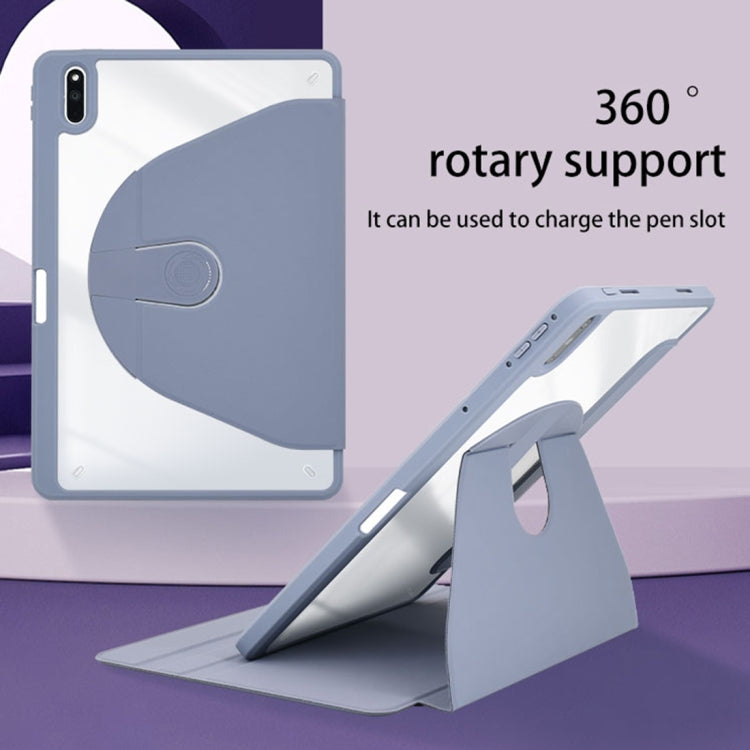 For Huawei MatePad 11 2021 Acrylic 360 Degree Rotation Holder Tablet Leather Case(Grey) - Huawei by PMC TechLife | Online Shopping South Africa | PMC TechLife | Buy Now Pay Later Mobicred