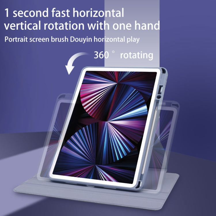 For Huawei MatePad 11 2021 Acrylic 360 Degree Rotation Holder Tablet Leather Case(White Ice) - Huawei by PMC TechLife | Online Shopping South Africa | PMC TechLife | Buy Now Pay Later Mobicred