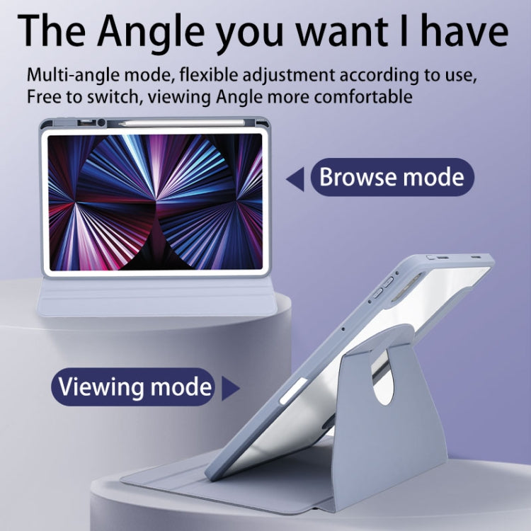 For Huawei MatePad 11 2021 Acrylic 360 Degree Rotation Holder Tablet Leather Case(Grey) - Huawei by PMC TechLife | Online Shopping South Africa | PMC TechLife | Buy Now Pay Later Mobicred