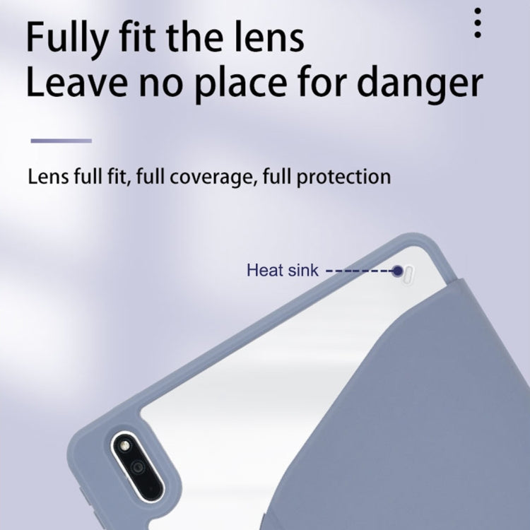 For Huawei MatePad 11 2021 Acrylic 360 Degree Rotation Holder Tablet Leather Case(Grey) - Huawei by PMC TechLife | Online Shopping South Africa | PMC TechLife | Buy Now Pay Later Mobicred