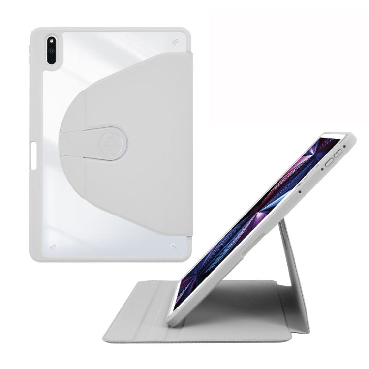 For Huawei MatePad Pro 11 2022 Acrylic 360 Degree Rotation Holder Tablet Leather Case(Grey) - Huawei by PMC TechLife | Online Shopping South Africa | PMC TechLife | Buy Now Pay Later Mobicred