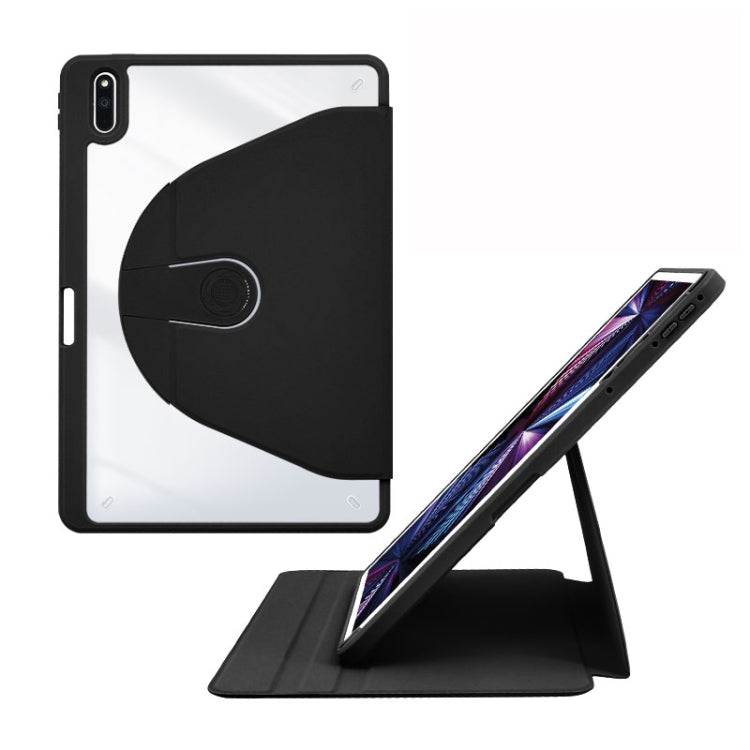 For Huawei MatePad Paper 10.3 Acrylic 360 Degree Rotation Holder Tablet Leather Case(Black) - Huawei by PMC TechLife | Online Shopping South Africa | PMC TechLife | Buy Now Pay Later Mobicred