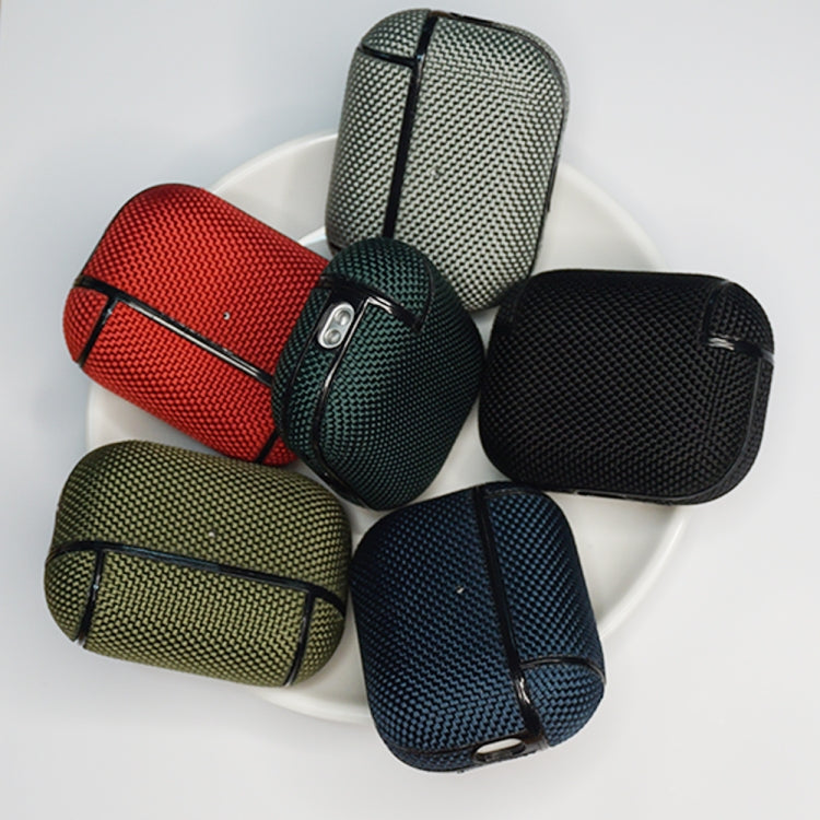 For AirPods Pro 2 Nylon Waterproof Wireless Earphone Case with Lanyard(Dark Green) - For AirPods Pro 2 by PMC Jewellery | Online Shopping South Africa | PMC Jewellery | Buy Now Pay Later Mobicred