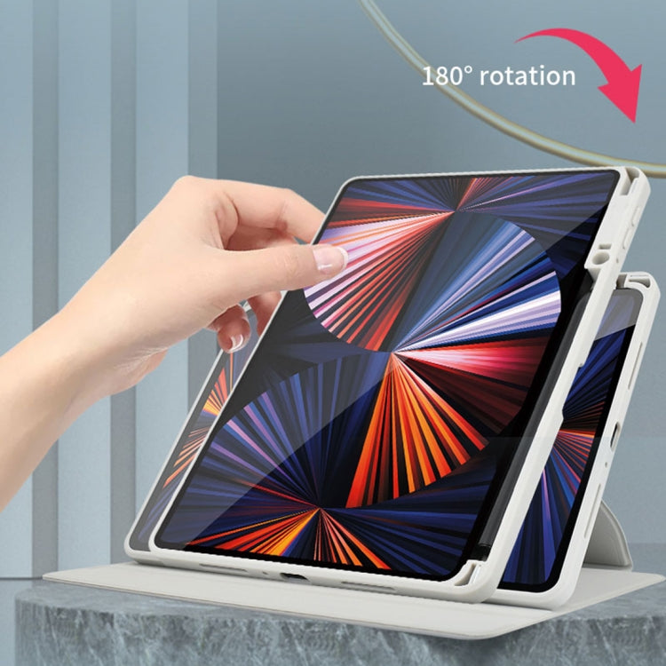 For OPPO Pad Air 10.3 2022 Acrylic 360 Degree Rotation Holder Tablet Leather Case(Grey) - OPPO by PMC TechLife | Online Shopping South Africa | PMC TechLife | Buy Now Pay Later Mobicred