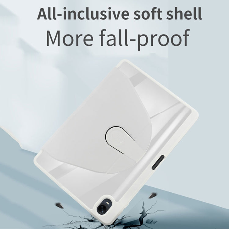For OPPO Pad Air 10.3 2022 Acrylic 360 Degree Rotation Holder Tablet Leather Case(Grey) - OPPO by PMC TechLife | Online Shopping South Africa | PMC TechLife | Buy Now Pay Later Mobicred