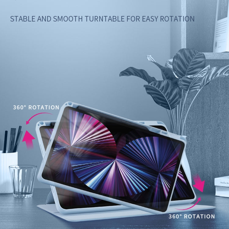 For Honor Pad 8 12 inch 2022 Acrylic 360 Degree Rotation Holder Tablet Leather Case(Grey) - Honor by PMC TechLife | Online Shopping South Africa | PMC TechLife | Buy Now Pay Later Mobicred