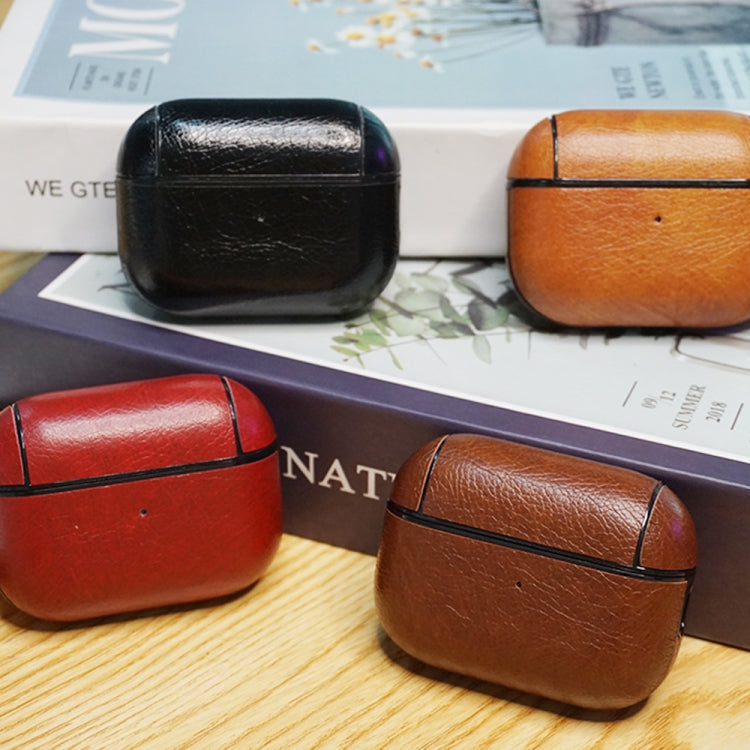 For AirPods Pro 2 Wireless Earphone Leather Shockproof Protective Case(Blue) - For AirPods Pro 2 by PMC Jewellery | Online Shopping South Africa | PMC Jewellery | Buy Now Pay Later Mobicred