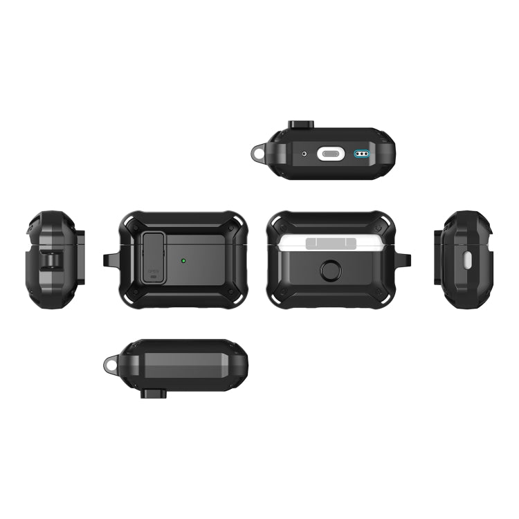 For AirPods Pro 2 Bumblebee Wireless Earphones Silicone Case with Switch & Lanyard Hole(Black Red) - For AirPods Pro 2 by PMC Jewellery | Online Shopping South Africa | PMC Jewellery | Buy Now Pay Later Mobicred