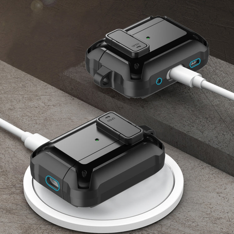For AirPods Pro 2 Bumblebee Wireless Earphones Silicone Case with Switch & Lanyard Hole(Black Blue) - For AirPods Pro 2 by PMC Jewellery | Online Shopping South Africa | PMC Jewellery | Buy Now Pay Later Mobicred
